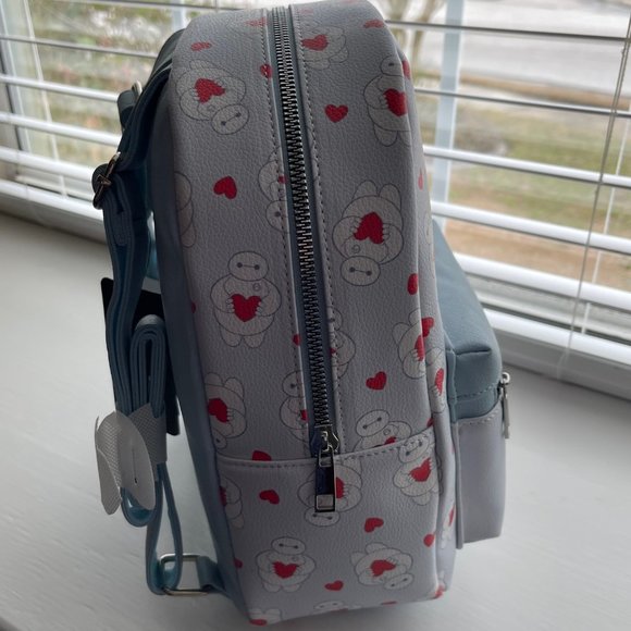 New Bioworld Disney Big Hero 6 Baymax Hearts Valentine's Mini Backpack - Picture 8 of 11